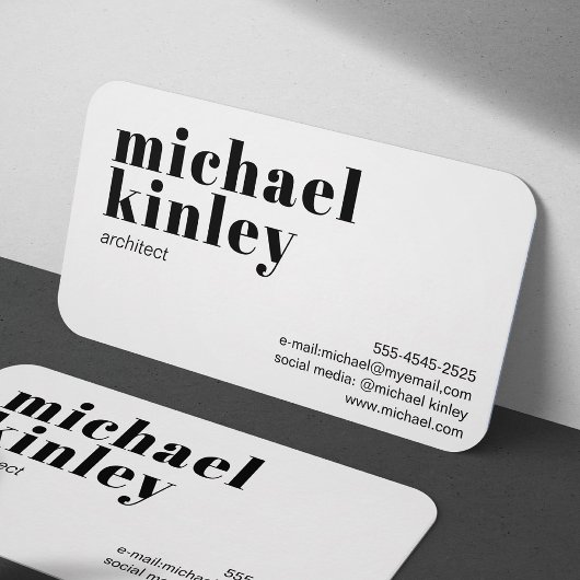 Modern minimalistisch elegant professioneel netwer visitekaartje