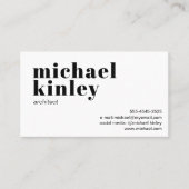 Modern minimalistisch elegant professioneel netwer visitekaartje (Voorkant)