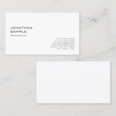 Modern minimalistisch elegant professioneel ontwer visitekaartje (Voorkant / Achterkant)