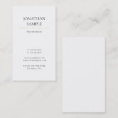 Modern minimalistisch elegant professioneel ontwer visitekaartje (Voorkant / Achterkant)