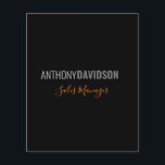 Modern Minimalistisch Elegant Professioneel Zwart Flyer<br><div class="desc">Schone en eenvoudige moderne professionele vormgeving.</div>