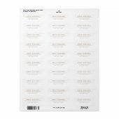 Modern Minimalistisch Elegant retour adres label T (Full Sheet)