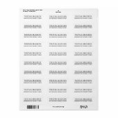 Modern minimalistisch elegant retouradres etiket (Full Sheet)