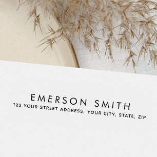 Modern minimalistisch elegant retouradres  zelfinktende stempel