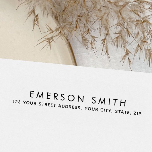 Modern minimalistisch elegant retouradres zelfinktende stempel