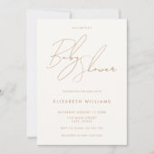 Modern minimalistisch Elegant Script-Baby shower Kaart (Voorkant)
