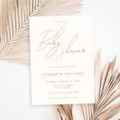 Modern minimalistisch Elegant Script-Baby shower Kaart