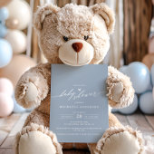 Modern minimalistisch Elegant Script-Baby shower Kaart