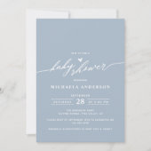 Modern minimalistisch Elegant Script-Baby shower Kaart (Voorkant)