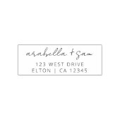 Modern minimalistisch | Elegant Script Wedding Add Zelfinktende Stempel (Design)