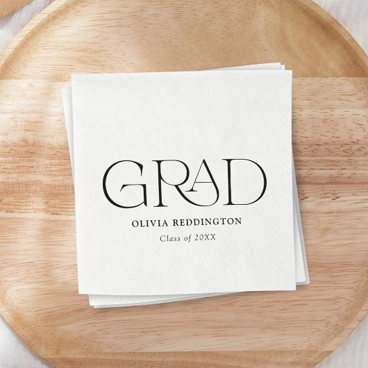Modern minimalistisch elegant type Afstuderen Servet