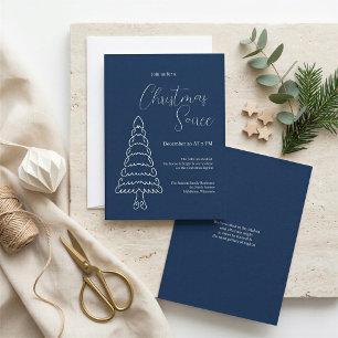 Modern minimalistisch elegant uniek kerstfeest kaart
