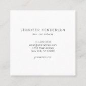 Modern minimalistisch elegant zacht roze professio vierkante visitekaartje (Achterkant)