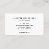 Modern minimalistisch elegant zacht roze professio visitekaartje (Achterkant)