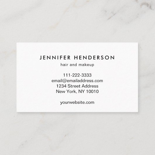 Modern minimalistisch elegant zacht roze professio visitekaartje (Achterkant)