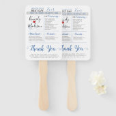 Modern minimalistisch 🤵 Elegante eenvoudige bruil Handwaaier (Voorkant en achterkant)