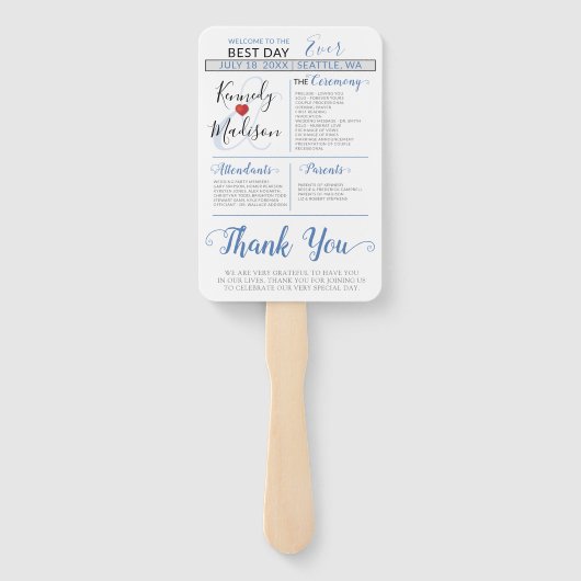 Modern minimalistisch 🤵 Elegante eenvoudige bruil Handwaaier (Achterkant)