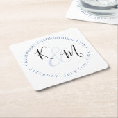 Modern minimalistisch 🤵 Elegante eenvoudige bruil Kartonnen Onderzetters (Schuin)