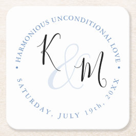 Modern minimalistisch 🤵 Elegante eenvoudige bruil Kartonnen Onderzetters