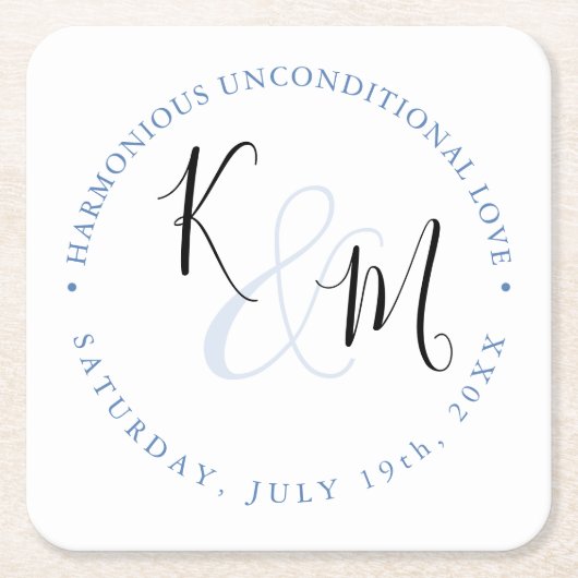 Modern minimalistisch 🤵 Elegante eenvoudige bruil Kartonnen Onderzetters (Voorkant)