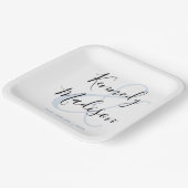 Modern minimalistisch 🤵 Elegante eenvoudige bruil Papieren Bordje (Gebogen)