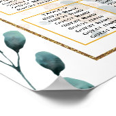 Modern minimalistisch 🤵 Elegante eenvoudige bruil Poster (Hoek)