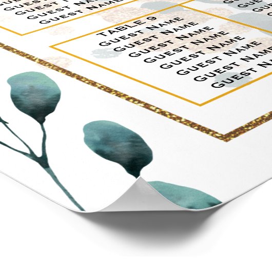 Modern minimalistisch 🤵 Elegante eenvoudige bruil Poster (Hoek)