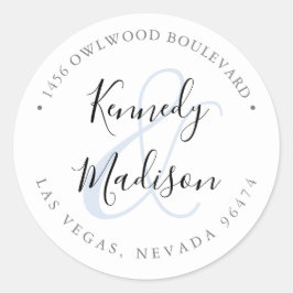 Modern minimalistisch 🤵 Elegante eenvoudige bruil Ronde Sticker