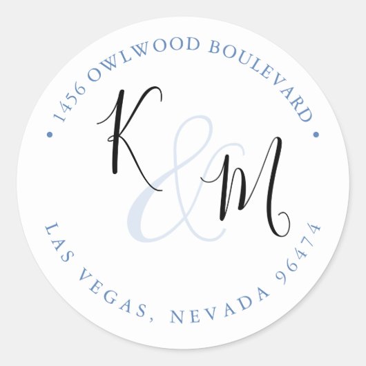 Modern minimalistisch 🤵 Elegante eenvoudige bruil Ronde Sticker (Voorkant)