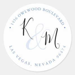 Modern minimalistisch 🤵 Elegante eenvoudige bruil Ronde Sticker