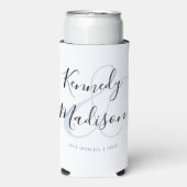 Modern minimalistisch 🤵 Elegante eenvoudige bruil Seltzer Blikjeskoeler (Seltzer Voorkant)