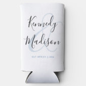 Modern minimalistisch 🤵 Elegante eenvoudige bruil Seltzer Blikjeskoeler (Voorkant)