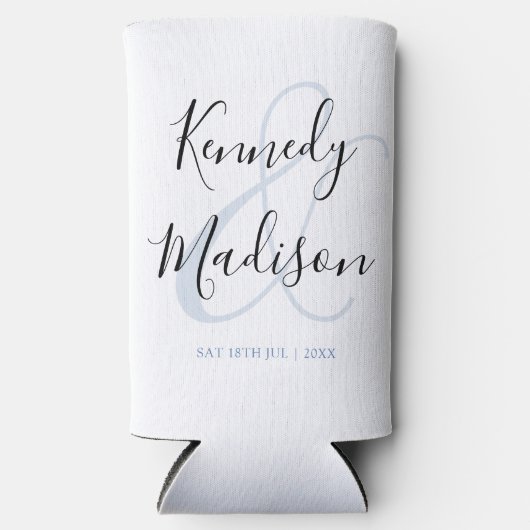 Modern minimalistisch 🤵 Elegante eenvoudige bruil Seltzer Blikjeskoeler (Voorkant)