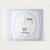 Modern minimalistisch 🤵 Elegante eenvoudige bruil Wandkleed (Voorkant (horizontaal))