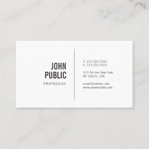 Modern minimalistisch ellegant design rendy Plain Visitekaartje