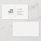Modern minimalistisch ellegant design rendy Plain Visitekaartje (Voorkant / Achterkant)