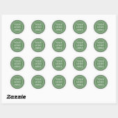 Modern, minimalistisch en elegant ronde sticker (Vel)