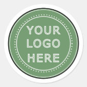 Modern, minimalistisch en elegant ronde sticker (Voorkant)