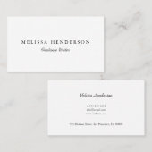 Modern minimalistisch en stijlvol visitekaartje (Voorkant / Achterkant)