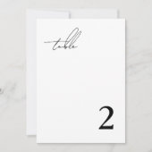 Modern minimalistisch enkelvoudig tafelnummer (Voorkant)