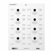 Modern minimalistisch Face Serum Label (Full Sheet)