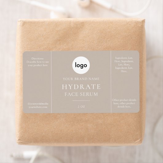 Modern minimalistisch Face Serum Label (Insitu)