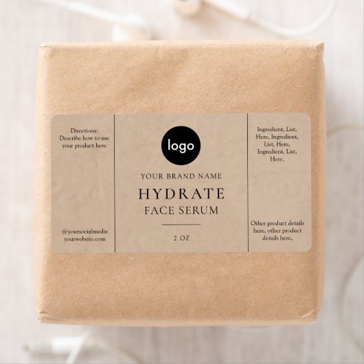 Modern minimalistisch Face Serum Label (Insitu)
