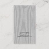 Modern minimalistisch Faux-hout - zwart en grijs - Visitekaartje (Achterkant)