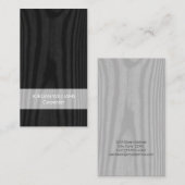 Modern minimalistisch Faux-hout - zwart en grijs - Visitekaartje (Voorkant / Achterkant)