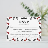 Modern Minimalistisch Formal Gentleman Baby shower RSVP Kaartje (Staand voorkant)