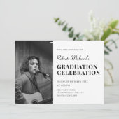 Modern minimalistisch foto afstuderen kaart (Staand voorkant)