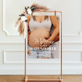 Modern Minimalistisch Foto Baby shower Welkomstbor Poster