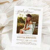 Modern minimalistisch fotoAfstuderen Aankondiging