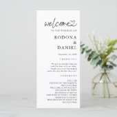 Modern Minimalistisch Fotohuwelijksprogramma (Staand voorkant)